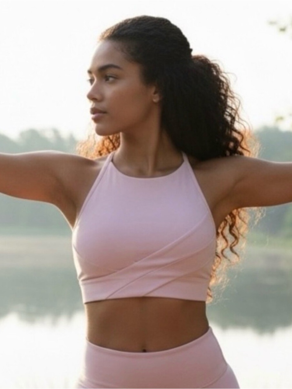 LULULEMON Women’s Pink High Neck Bra